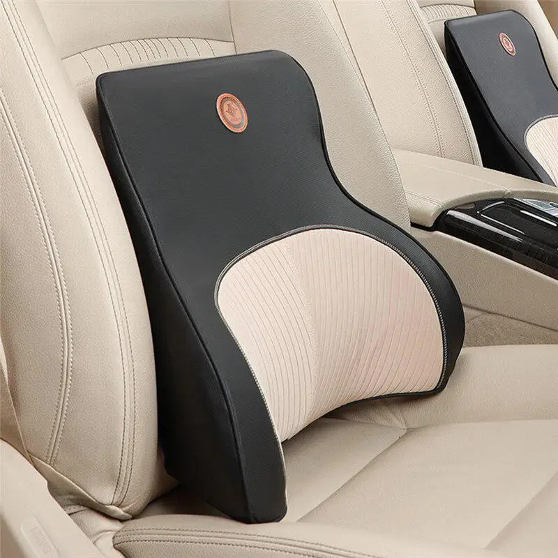 Memory Foam хлопок Автомобильная Задняя поддержка для офиса машинный Поясничный Поддержка Подушка сидение стул поддержка талии подушка поддержка универсальный