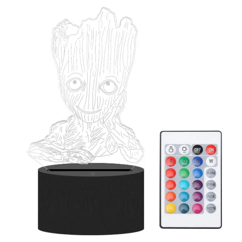 02 3D Дерево человек RGB красочный меняющийся ночной Светильник USB сенсорный прикроватный Настольный светильник светодиодный ночник украшение дома подарок на день рождения - Испускаемый цвет: 02