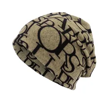 

TELOTUNY шапки для женщин Unisex Letter Print Scarf Beanie Cap Hip hop Beanies Casaul Outdoor Convertible Windproof Hats