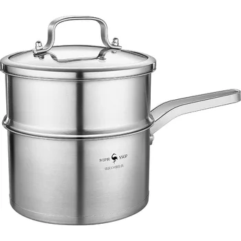 

Stainless steel milk pan 304 baby infant food supplement small milk pan induction cooker general steaming small boiling instant