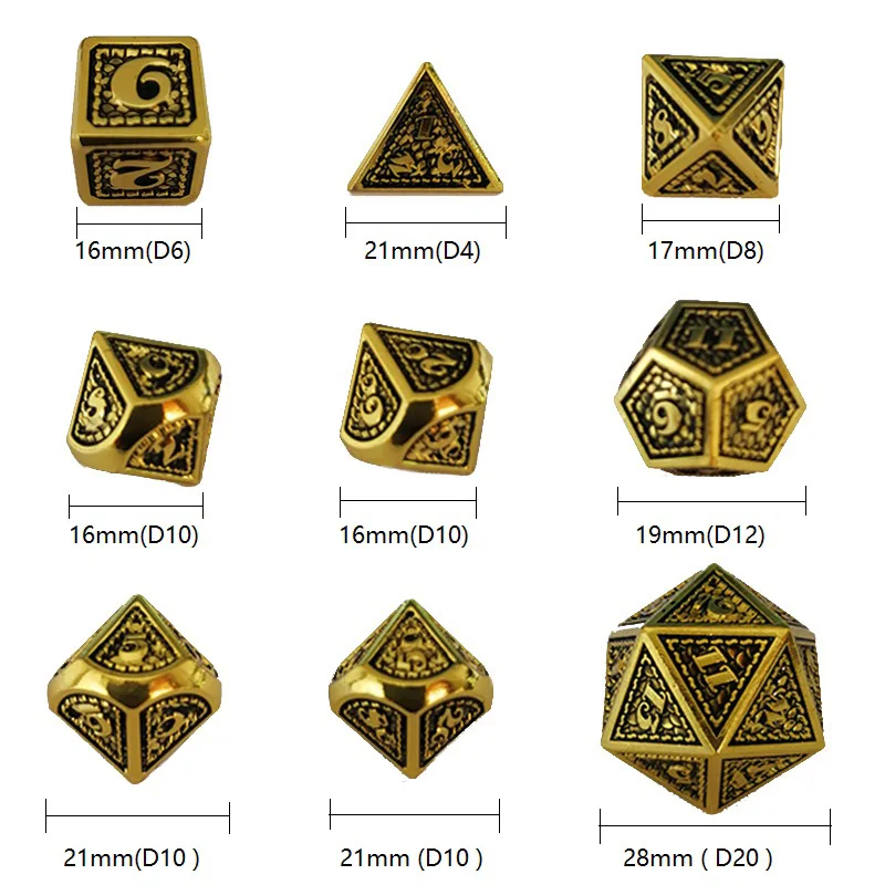 metal oco dados de rpg de dados