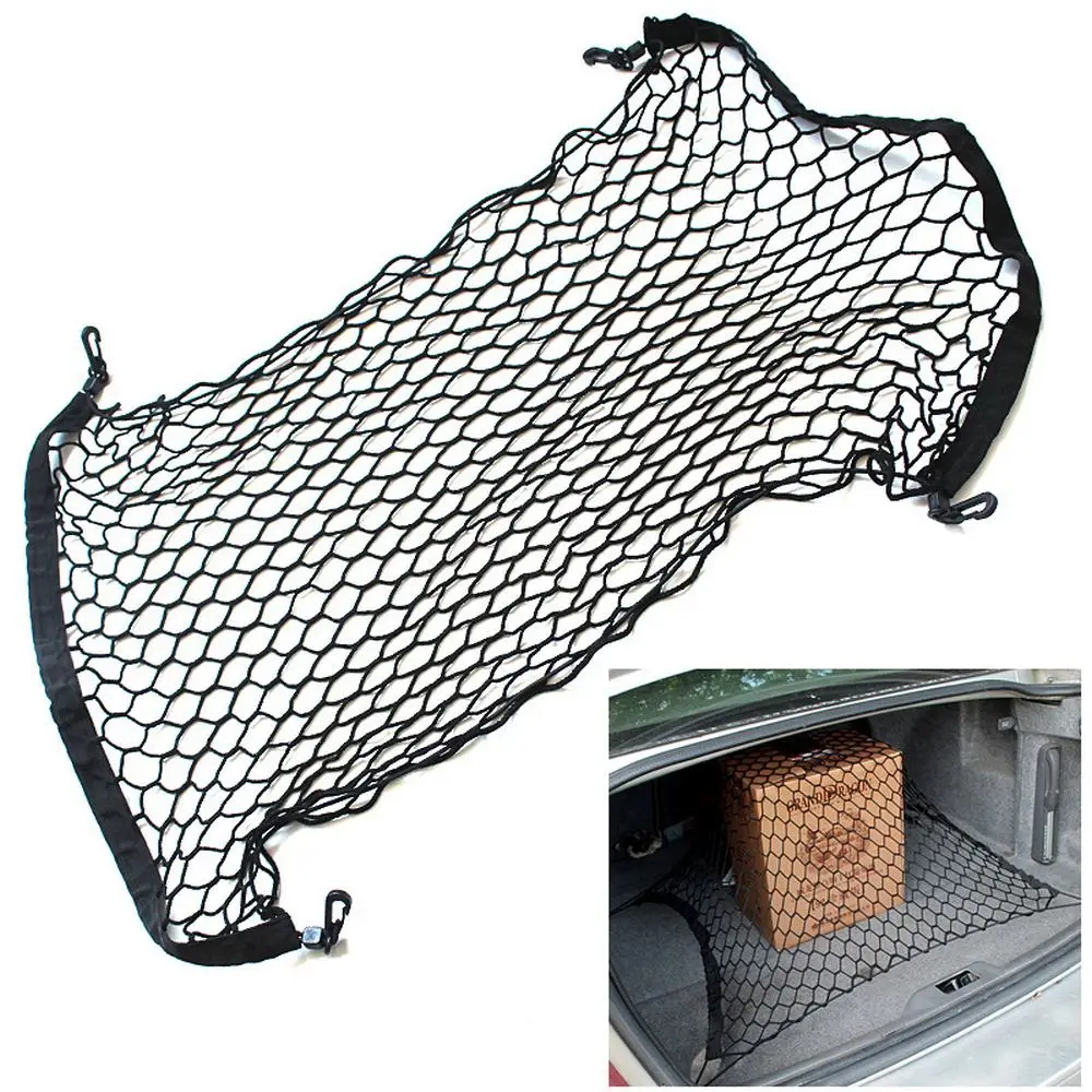 90*60cm Car Trunk Luggage Storage Cargo Organiser Nylon Elastic Mesh Net for Toyota Corolla Rav4 Chr Avensis Yaris Auris Prius | Автомобили