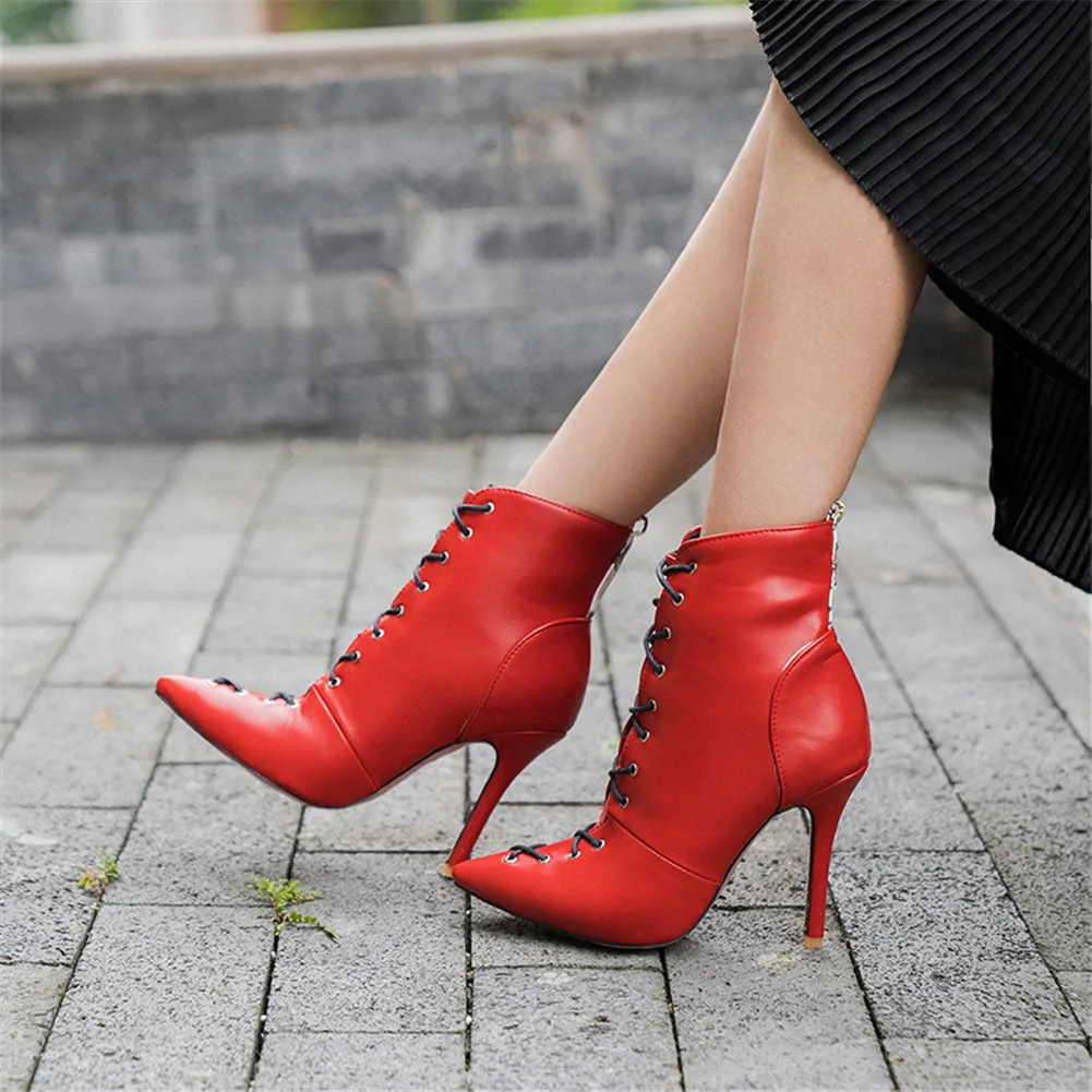 

SARAIRIS Brand Big Size 34-47 Pointed Toe Ladies High Heels Shoes Woman Party Ol Sexy Autumn Winter Date Prom Ankle Boots Women