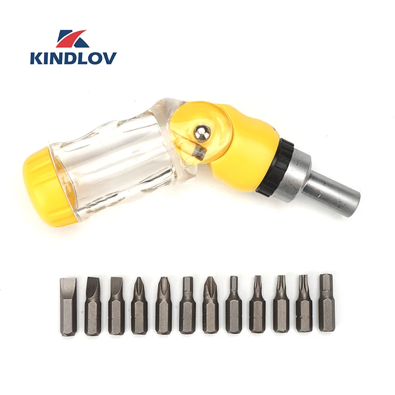Набор отверток KINDLOV CR-V трещотка 12 в 1 Магнитный Torx шестигранный Phillips Parafusadeira набор наконечников Точная отвертка ручные инструменты