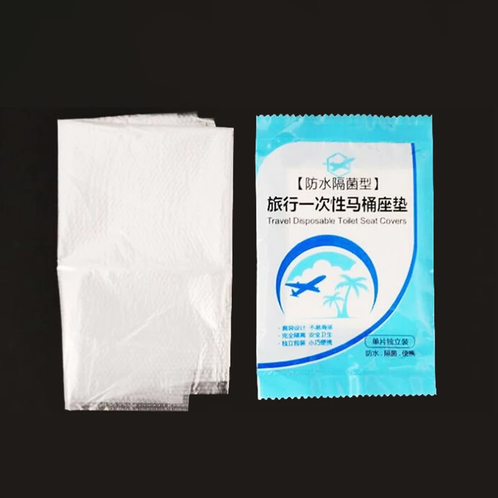 30pcs Waterproof Safety Business Bathroom Disposable Toilet Seat Cover Travel Stool Clear Sticker Accessiories Plastic Universal