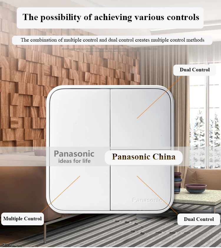 Panasonic 1 банда 2 банды 3 банды 4 настенный выключатель 1 способ 2 способ выключатель света случайный щелчок вкл/выкл домашний переключатель с Светодиодный индикатор