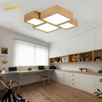 

Modern LED Solid Wood Ceiling Lamp Lighting Nordic Creative Ceiling Lights Living Dining Room Bedroom Ceiling Lamp Deco Fixtures