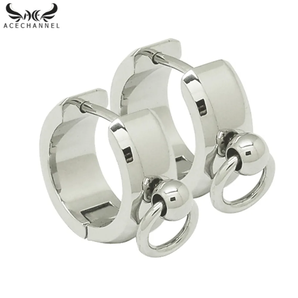 

stainless steel fashion earrings hinged Piercing ring men women earring ring unisex earring hoops circle O-rings