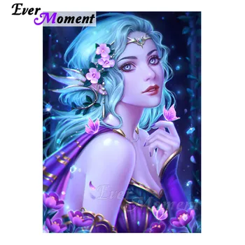

Ever Moment Diamond Painting Art Kits Fantasy Girl Hobby DIY Handicraft Full Square Resin Drills Leisure Time Mosaic Decor 4Y729