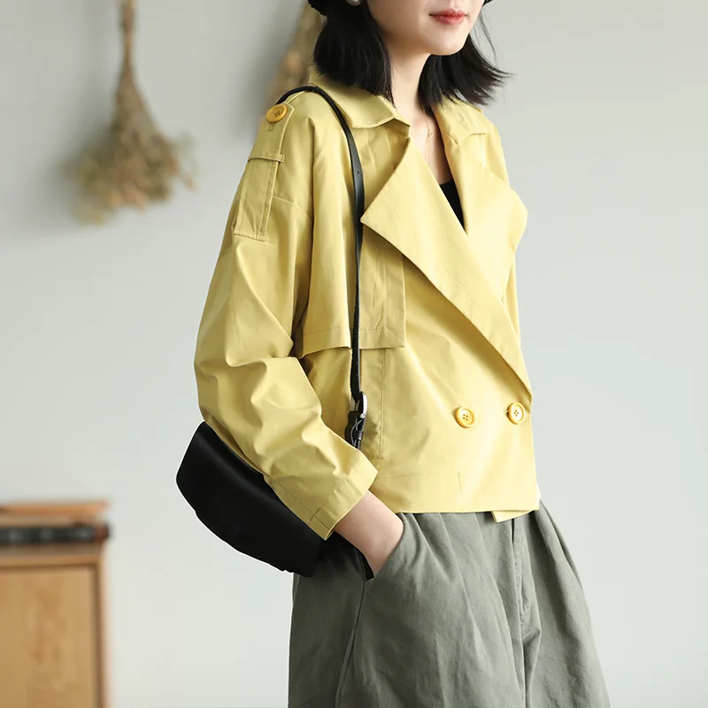 

Suit Collar Design ~ Classic Profile Machine Embroidery Workwear Jacket Women's 2019 Autumn New Style Loose-Fit