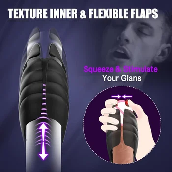 Male Vibrator Adjustable Male Masturbators Flexible Glans Cover For Ejaculation Penis Vibrator Male Sex Toys For Men Endurance 3
