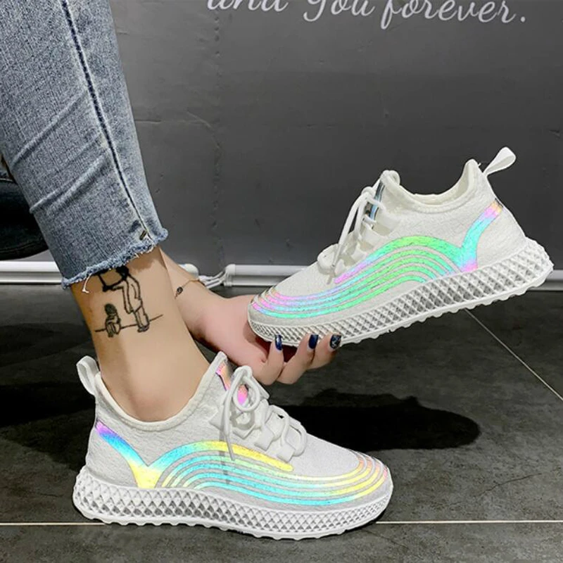 

NEW Brand Chunky Sneakers Women Flat Platform Shoes Woman 2019 Spring Summer Fashion Street Sneakers Lace-Up Ladies Sneakers W51