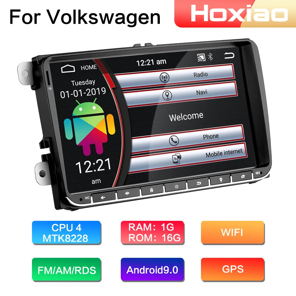 Android автомобильный Радио gps навигатор для VW Volkswagen Skoda Octavia golf 5 6 B6 B7 polo tiguan 2 DIN Автомобильный мультимедийный плеер