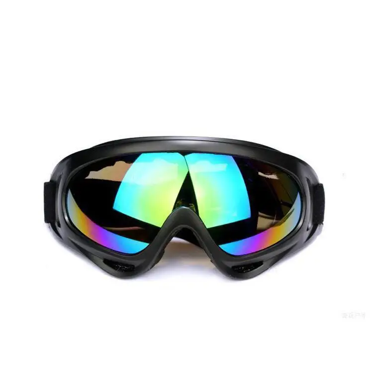 Black color lens Очки для мотоциклетного шлема, лыжные очки с защитой от ультрафиолета, спортивные очки для сноуборда, катания на лыжах, ветрозащитные пылезащитные очки, солнцезащитные очки - Цвет: Black color lens