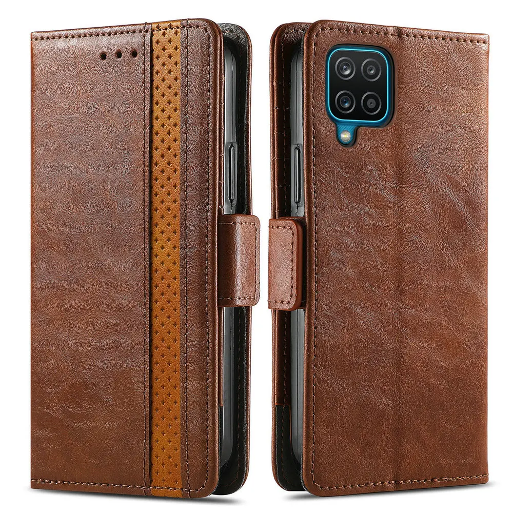 For Samsung M32 Flip Case Leather Business RFID Blocking Wallet Coque for Galaxy M 32 SM-M325 Phone Cover Funda | Мобильные телефоны
