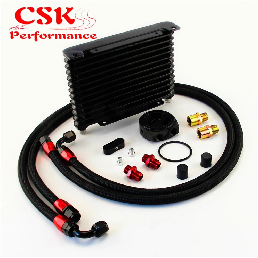 ^Cheap Universal 13 Row AN8 Oil Cooler 260x174x32mm + Filter Adapter Hose End Kit Black ^Cheap Universal 13 Row AN8 Oil Cooler 260x174x32mm + Filter Adapter Hose End Kit Black