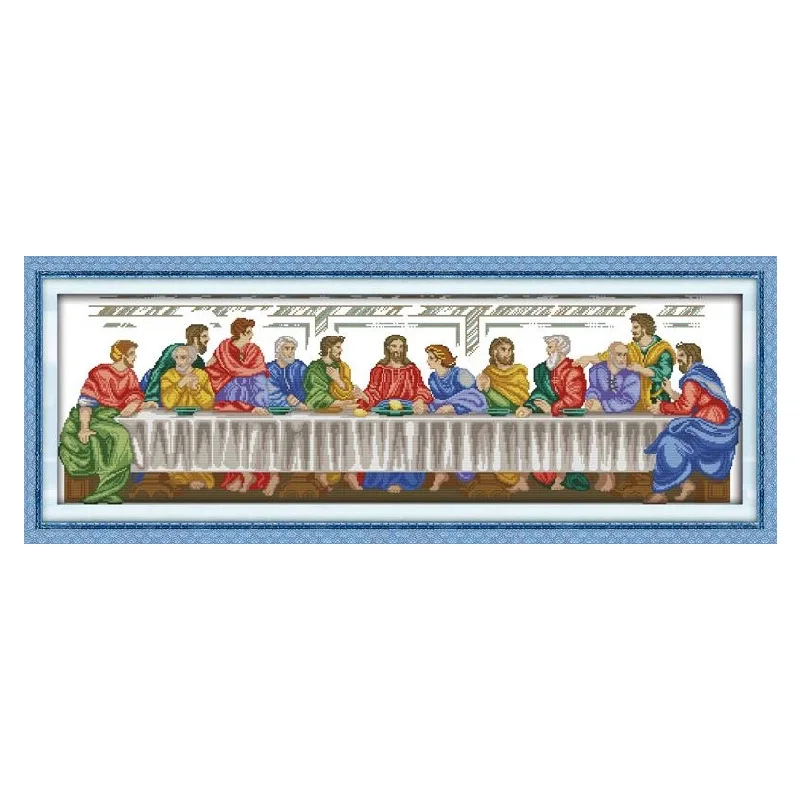 Free The Last Supper(2)!DIY 11CT14CT Counted Cross Stitch Sets Kit For Needlework Embroidery Circular Knitting Needles Wholesale | Дом и сад