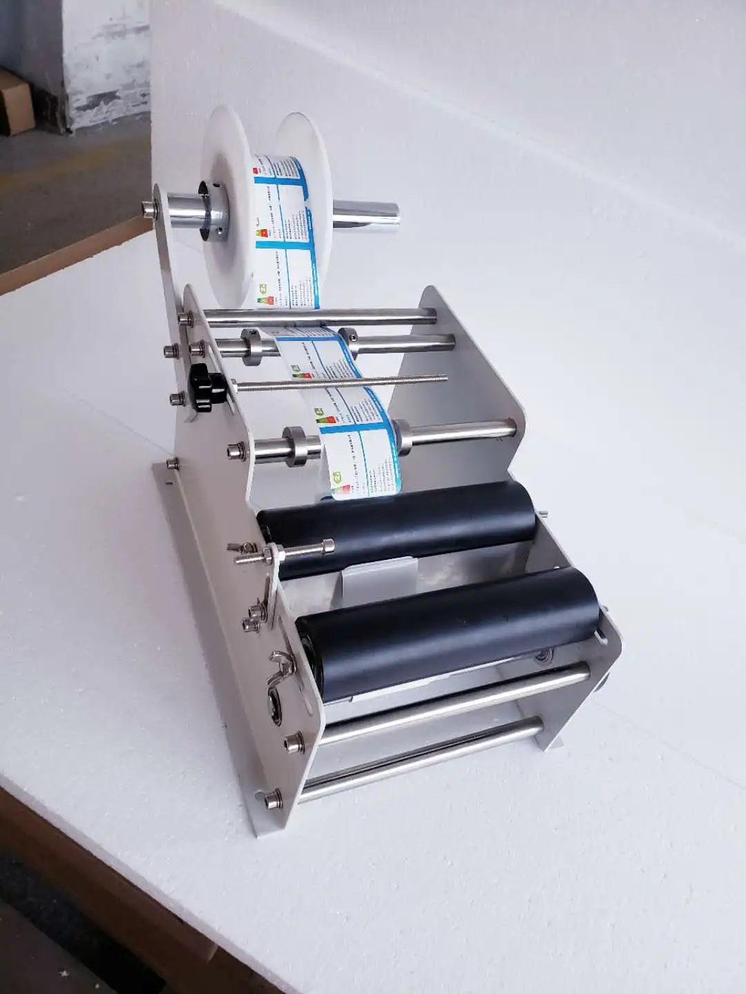 US $110.00 Manual Labeling Machine Labeler Round Bottle Labelling Device Ejuice Plastic Bottles Label Sticker E Liquid