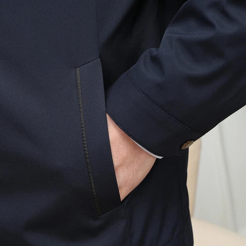 Mu Yuan Yang, Новинка осени, мужская куртка на молнии, деловая Повседневная приталенная куртка с отворотом, высокое качество, классический стиль, M-4XL