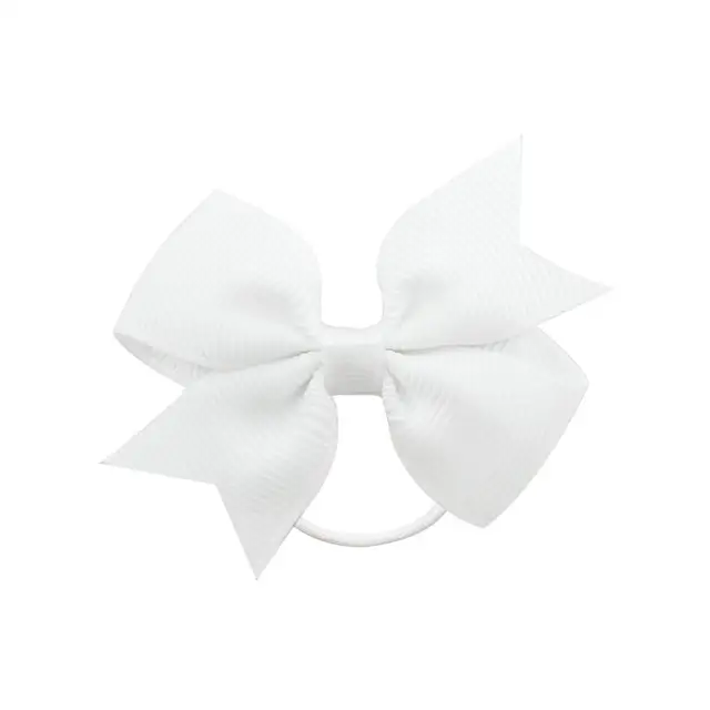 1Pcs Novelty Small Mini Solid Baby Elastic Rubber band Head rope Ribbow Bow Tie For Girls Headwear Hair Accessories 18