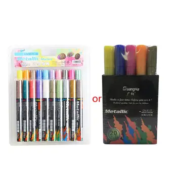 

4/8/15/20 Colors Acrylic Paint Marker Pen for Album Glass Ceramic Rock Fabric