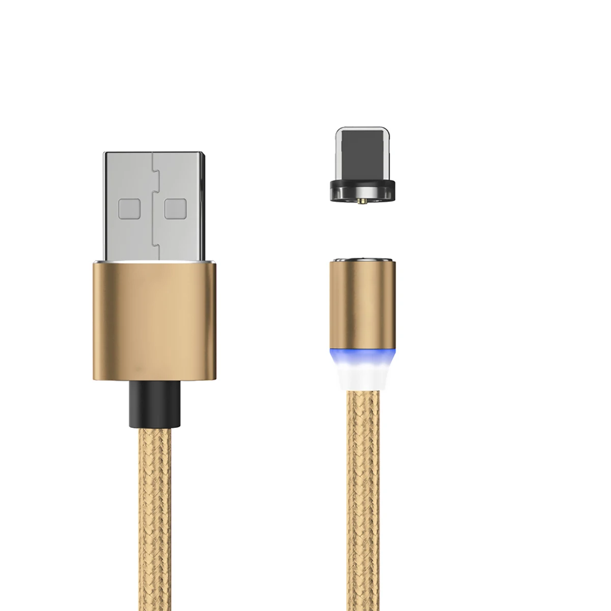 Магнитный Micro USB кабель для iPhone samsung Android мобильный телефон Быстрая зарядка usb type C кабель магнит зарядное устройство провод шнур - Цвет: Gold IOS