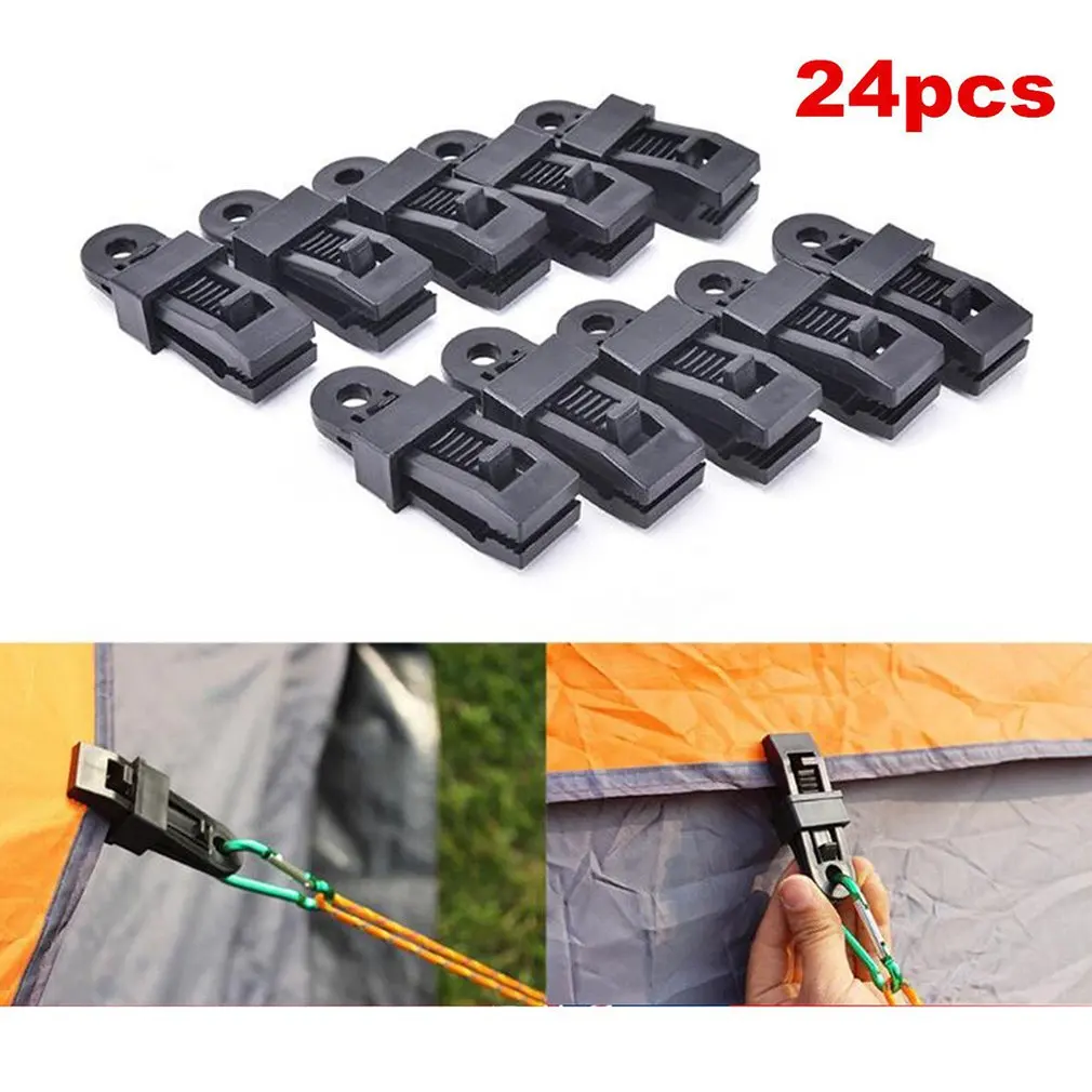 

24X-reusable awning tarpaulin tent clip heavy duty pliers camping survival tool durable quality super good product nylon tent