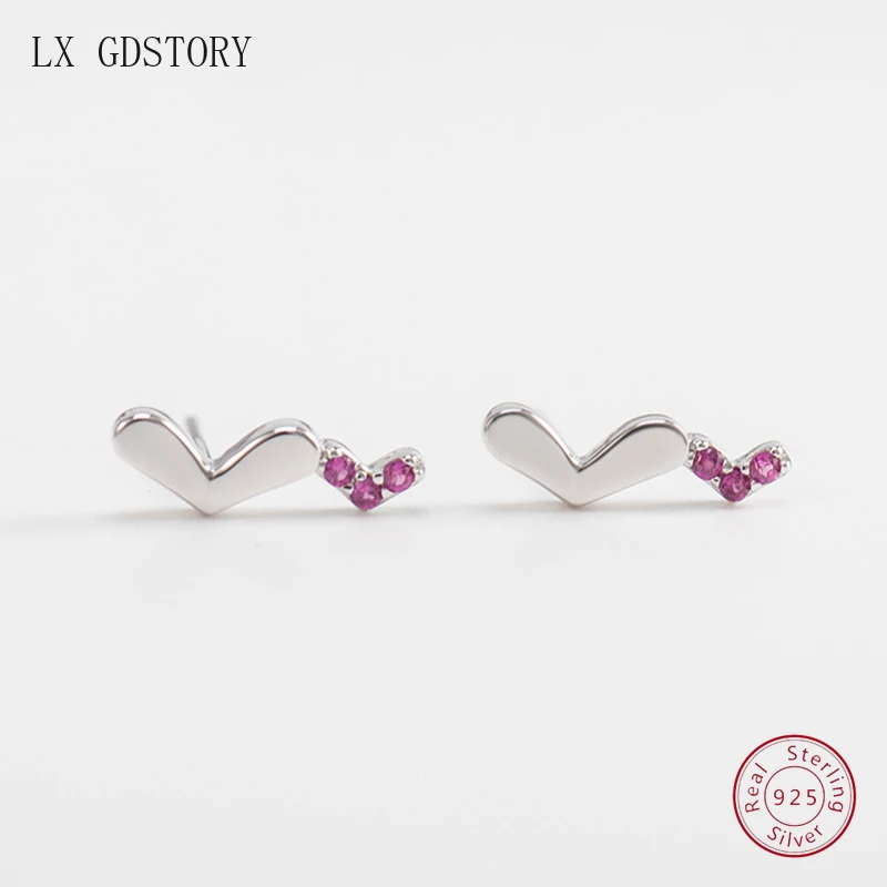 

New Fashion 925 Sterling Silver Earrings Pure Silver Earing Heart Earrings Simple Silver Earrings for Women S925 Jewelry Earings