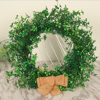 

Artificial Rose Flower Wreath Silk Hydrangea Spring Garland for The Front Door Wall Hanging Window Wedding Party Decor