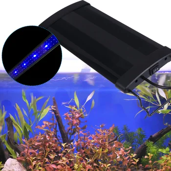 

30cm Aquarium Light with Extendable Bracket LED Fish Tank Light with US Plug (Black)