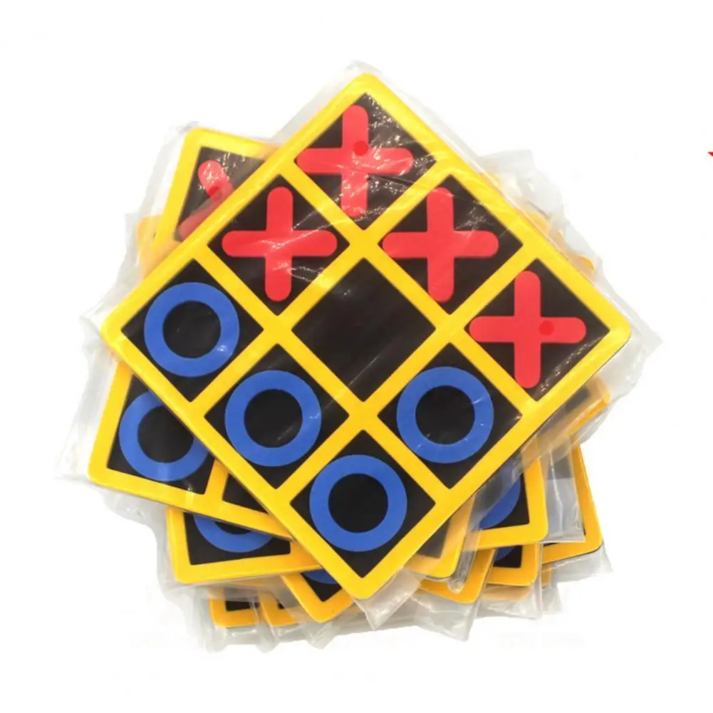 1Set Tic-Tac-Toe Competitive Skill Parents-children Leisure Board Game OX Chess Interaction Toys for Family Gatherings