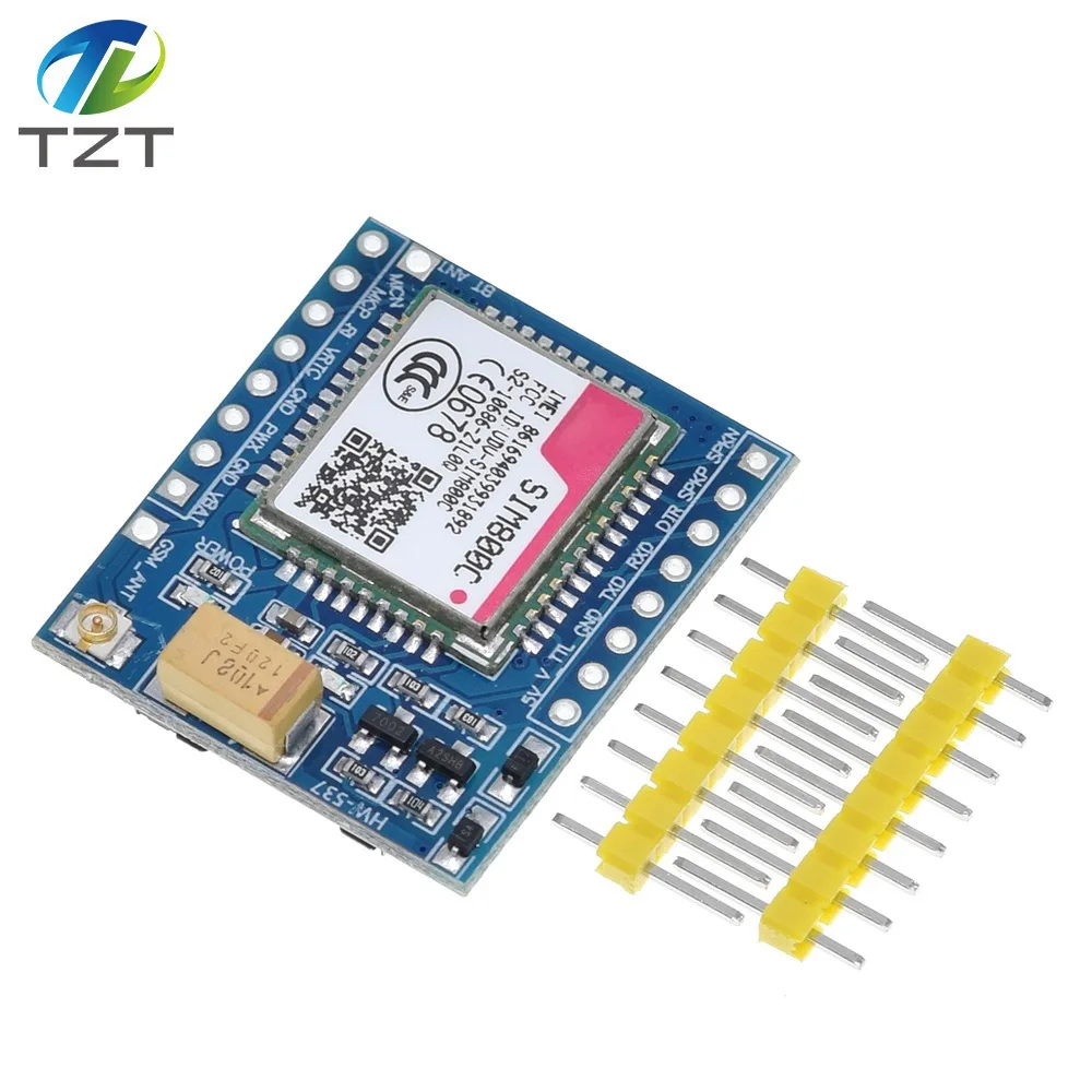 TZT SIM800C GSM GPRS модуль 5 В/3,3 в ttl макетная плата IPEX с Bluetooth и TTS для Arduino STM32 C51 для Arduino