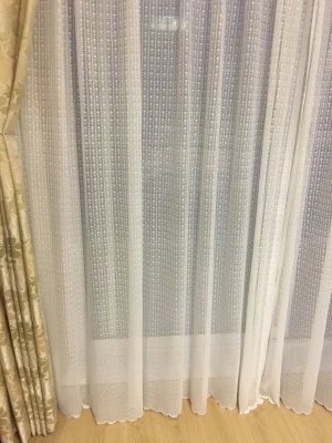 Korean White Embroidered curtain yarn for living room curtain bedroom balcony curtain  embroidered tulle custom curtain Sunshade