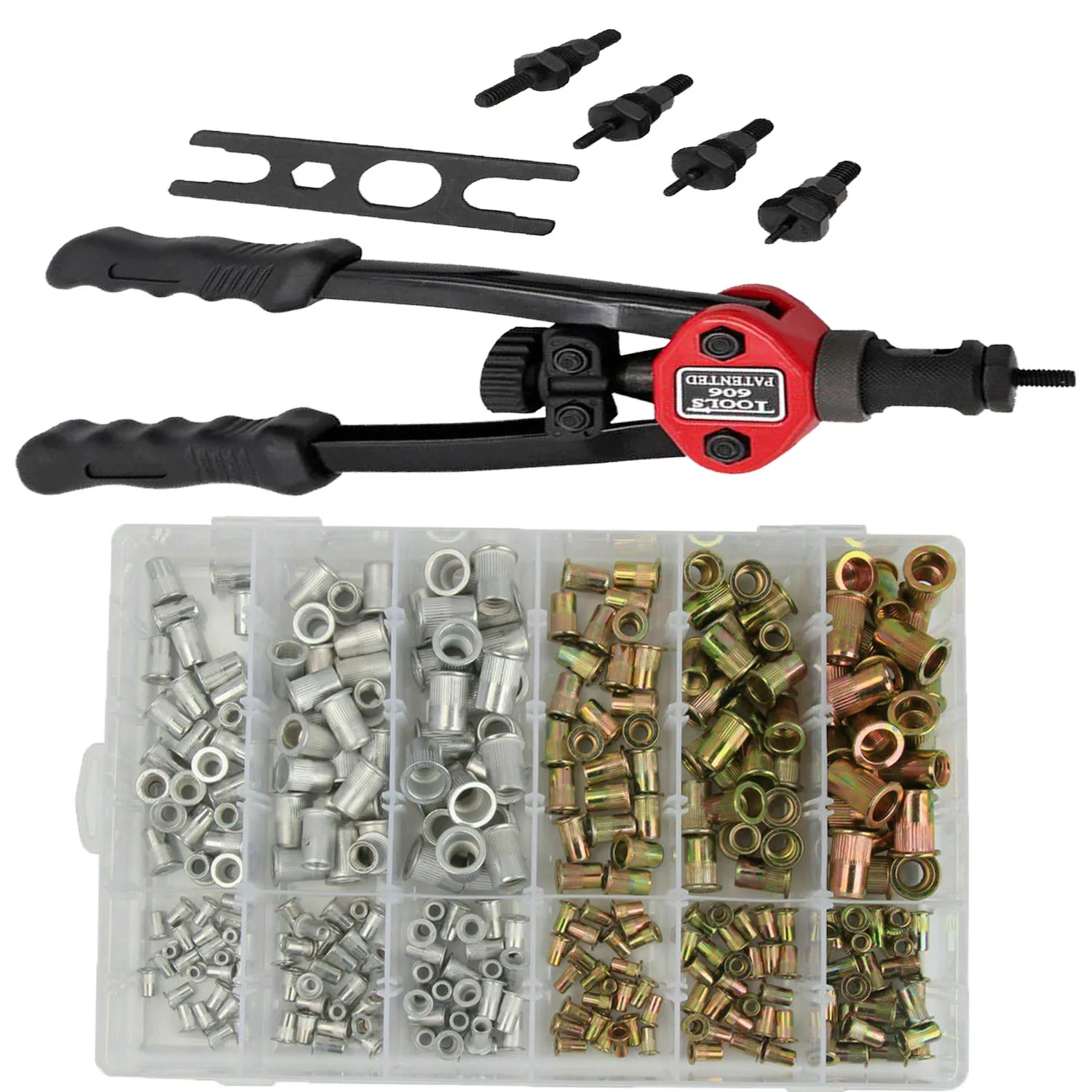 Rivet Nut Tools Set BT 606 Hand Riveter Rivet Gun With 300pcs Threaded