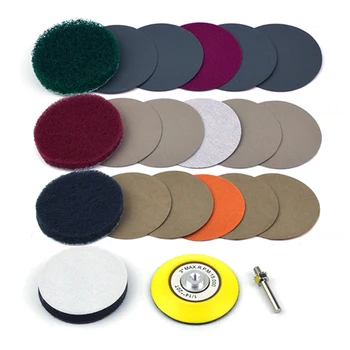 

Kit Sandpaper Pad 3 inch Scouring Clotha Adapter Accessories Equipment