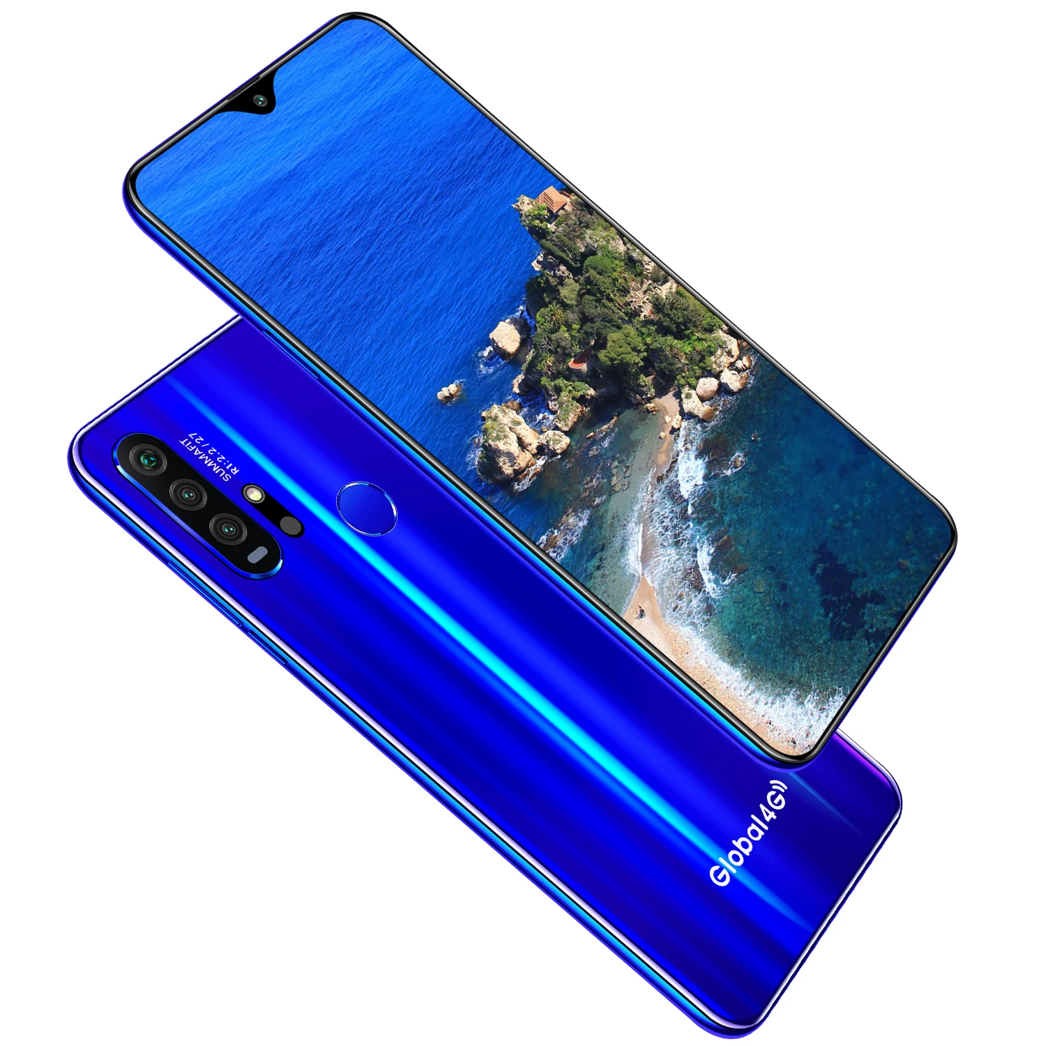 R30 Pro смартфон Android 4G мобильные телефоны 6,3 дюймов две sim-карты Разблокированный Мобильный Телефон капля воды экран - Цвет: Purple R30