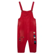 

2022 Fashion Women Jumpsuit Summer Overall Plus Size Wide Leg Baggy Pants High Waist Black Red Denim Romper Women Jeans Dungaree
