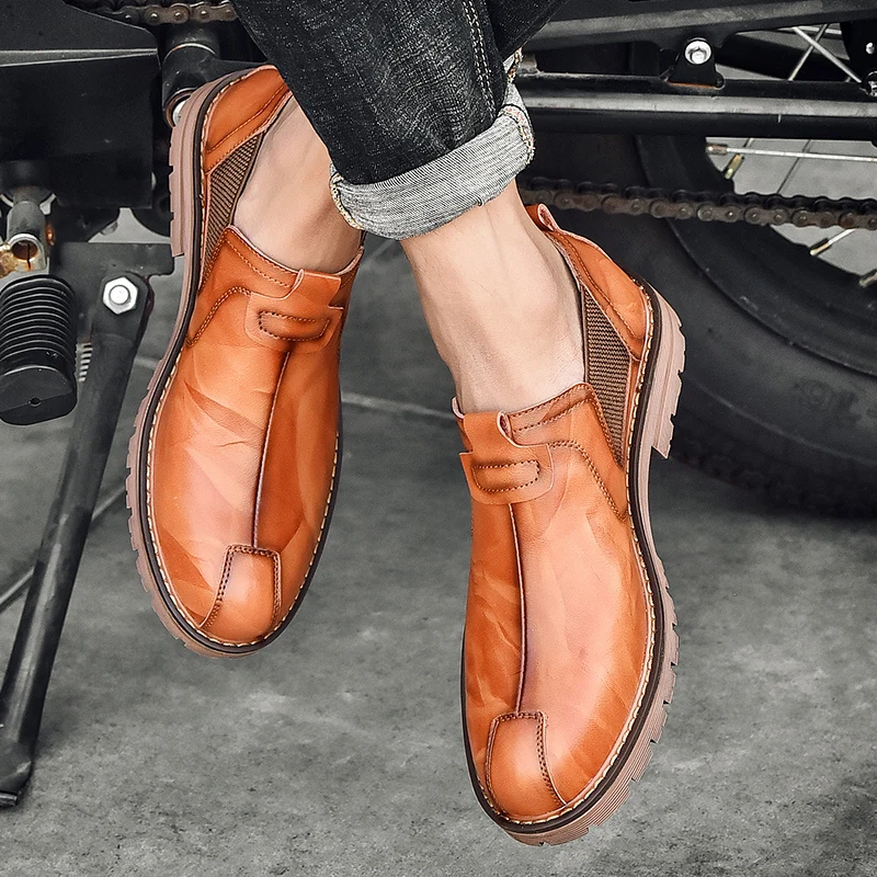 Genuine Leather men shoes winter fashion casual shoes leather flats high quality Oxford shoes men Loafers Wedding shoes 38-46