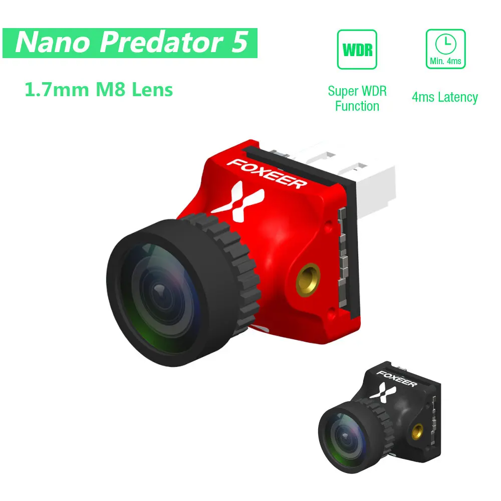 Foxeer-Micro-Predator-5-Camera-Full-Cased-M8-1-7mm-Super-WDR-1000TVL ...