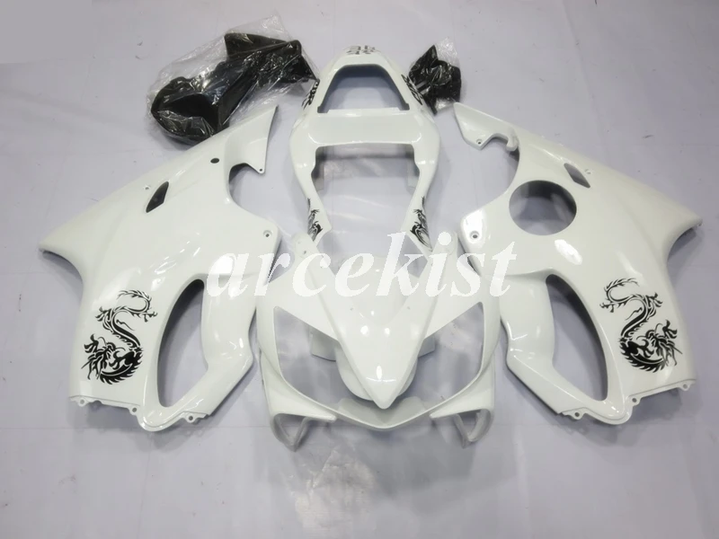 white glossy Литье под давлением ABS Обтекатели комплект подходит для Honda CBR600 FS F4i 2001 2002 2003 2004 01 02 03 04 Комплект кузова белый красный - Цвет: white glossy
