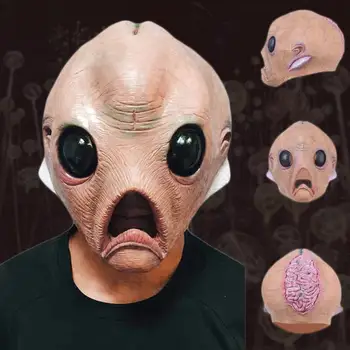 

Horror Alien Latex Mask Full Face Adult Breathable Halloween Masquerade Costumes Fancy Dress Party Cosplay Costume