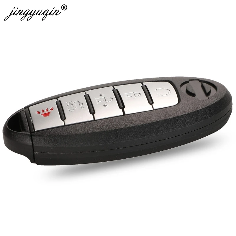 JINGYUQIN FIT FOR NISSAN PATROL PATHFINDER ALTIMA MAXIMA 5 BUTTONS SMART REMOTE KEY FOB 434MHZ ID46 PCF7952 CHIP