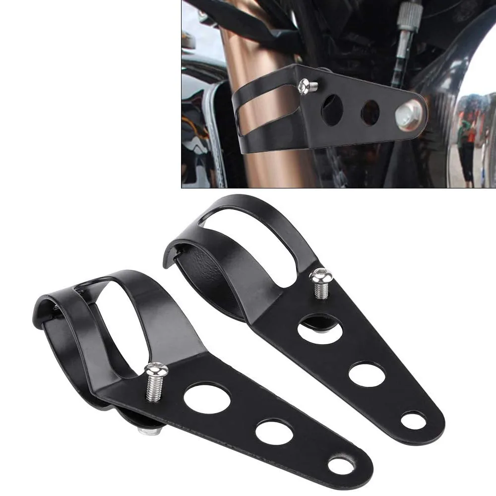 

Motorcycle Headlight Mount Bracket Clamp Fork Chopper Cafe Lamp Holder Clamp 27-36mm 38-48mm Motorbike Light Clip