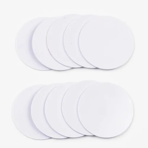 스마트 NFC 코인 카드, 13.56MHZ NFC 태그, 1K S50 F08 ISO14443A, 직경 25mm, 30mm, 10 개 2