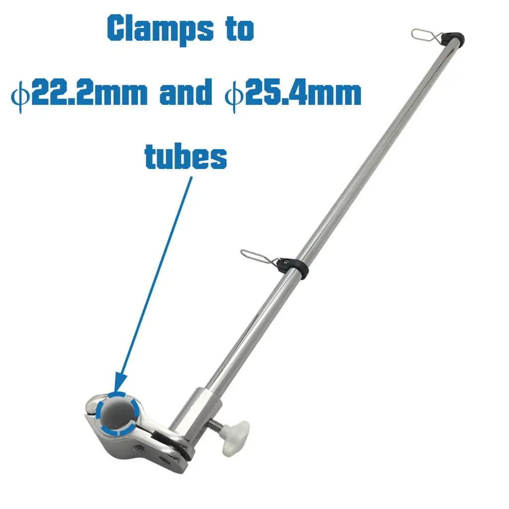 Heavy Duty Flag Pole for ϕ22.2 to 25.4mm Tube ϕ12.7mm Boat Car RV Marine