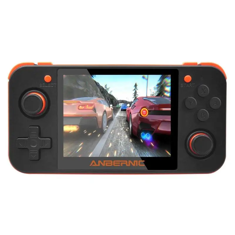 16GB 32TF Black Новая Ретро игра RG350 видеоигра портативная игровая консоль мини 64 бит 3,5 дюймов ips экран 16G+ 32G TF игровой плеер RG 350 PS1 - Цвет: 16GB 32TF Black