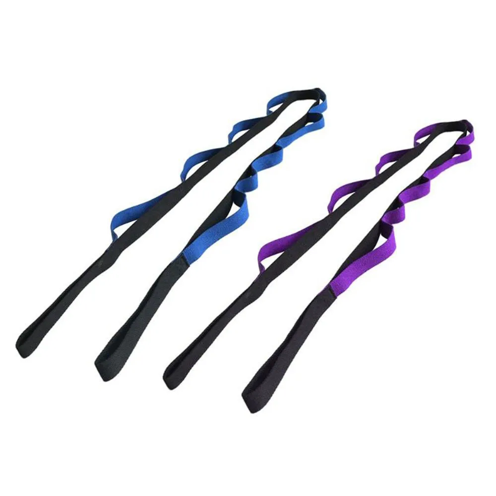 

New Elastic Nylon Yoga Stretch Strap With Loops Latex Latin Dance Band Split Stretching Toughness Training Fitness Tool