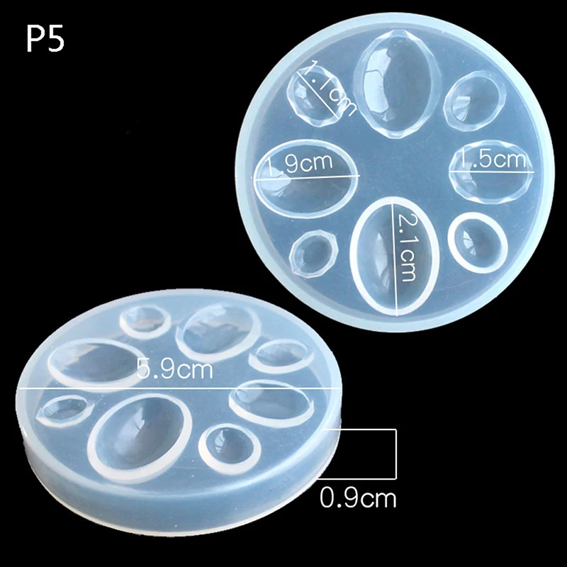 1PC Pendant Craft DIY Transparent UV Resin Liquid Silicone Combination Molds for DIY Making Accessories