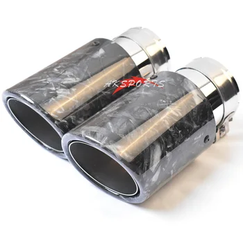 

1 PC New Style Forged Fiber Carbon Car Curly Muffler Tip Glossy Exhaust Tip End Pipe For E90