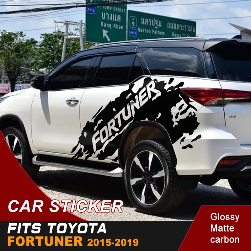 Подходит для Toyota Fortuner 2015 2016 2017 2018 2019 автомобильные наклейки боковые части тела